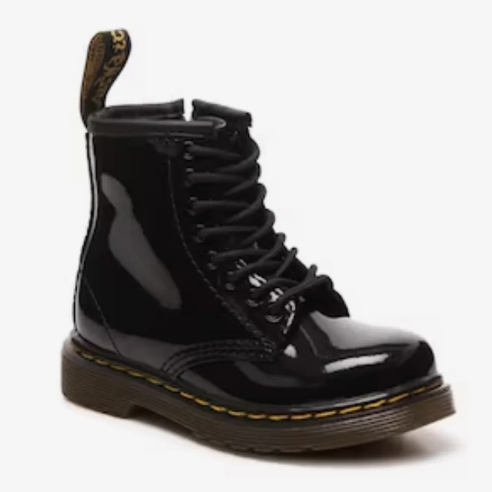 Dr. Martens 1460 Combat Lace Up Boots Patent Leather Toddler Size 9